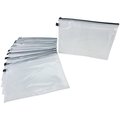 Sax Mesh Zippered Bag, 12 x 16 Inches, Clear with Black Trim, Pack of 10 PK 2018753